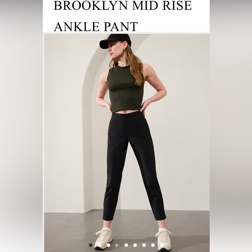 Athleta Brooklyn Mid-Rise Ankle Pant Perfect Condition 2P 26P Black